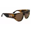 Victoria Beckham VB676S Damen-Sonnenbrille - Havanna-Braun Acetatrahmen mit braunen Gradientengläsern - 55/14/145 mm