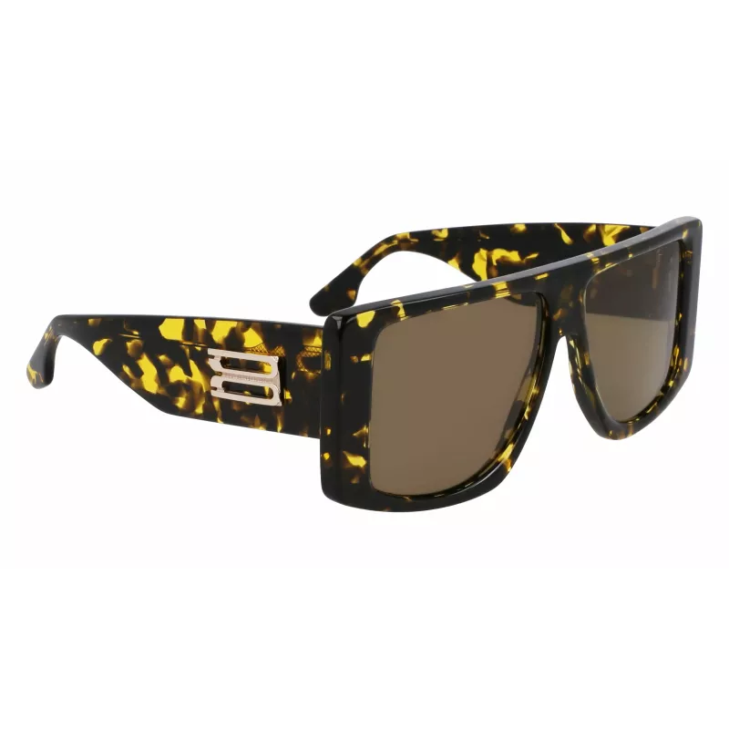 Victoria Beckham VB678S5713012 Damen-Sonnenbrille - Schwarzer Rahmen, dunkelgraue Gradientengläser - 57/13/145 mm