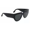 Victoria Beckham VB679S 53mm Square Sunglasses für Damen, Schwarzer Rahmen, Graue UV400-Gläser