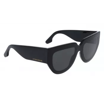 Victoria Beckham VB679S 53mm Square Sunglasses für Damen, Schwarzer Rahmen, Graue UV400-Gläser