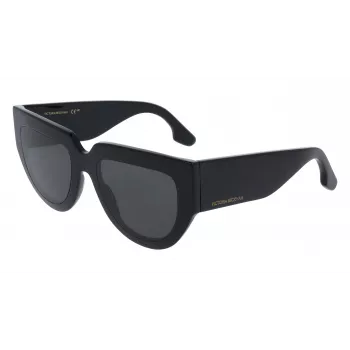Victoria Beckham VB679S 53mm Square Sunglasses für Damen, Schwarzer Rahmen, Graue UV400-Gläser
