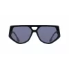 Victoria Beckham VB681S5815001 Damen eckige Sonnenbrille Schwarzer Acetatrahmen Graue Gläser 58mm