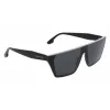 Victoria Beckham VB683S5812001 Damen-Sonnenbrille - Schwarzer Acetat-Rahmen, graue Gläser, 58 mm
