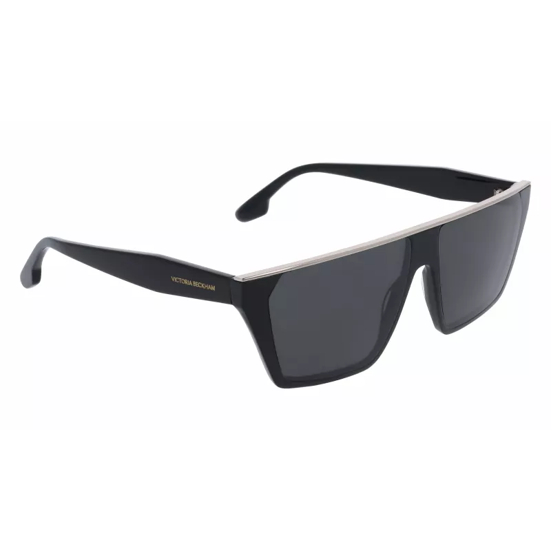 Victoria Beckham VB683S5812001 Damen-Sonnenbrille - Schwarzer Acetat-Rahmen, graue Gläser, 58 mm
