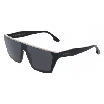 Victoria Beckham VB683S5812001 Damen-Sonnenbrille - Schwarzer Acetat-Rahmen, graue Gläser, 58 mm