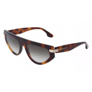 Victoria Beckham VB685S5618215 Damen eckige Acetat-Sonnenbrille Havana Brown Gradient 56/18/140