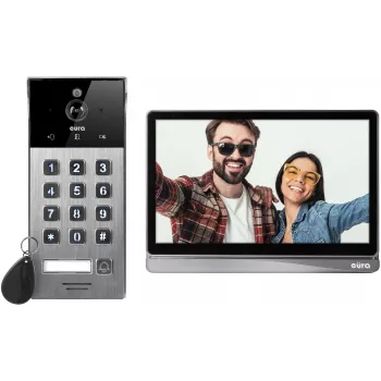 Video-Türklingel EURA VDP-30C5 Tuya, 1080p, Wi-Fi, Zwei-Wege-Audio, PIR-Bewegungserkennung, Nachtsicht, IP54, kabelloser Gong