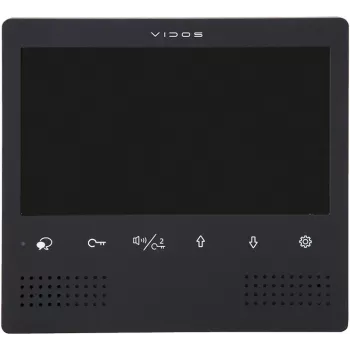 VIDOS DUO M1023B-2 7-Zoll TFT-LCD Video-Türsprechmonitor, Schwarz