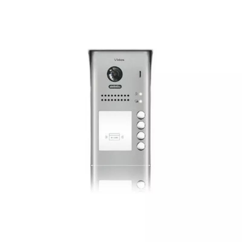 VIDOS Duo S1104A Vier-Familien-Türstation, Edelstahl, Aufputzmontage, 2-Draht, IP65