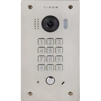 VIDOS DUO S1411D Türstation - Full HD 1080p, 2-Draht, IP65, Silber