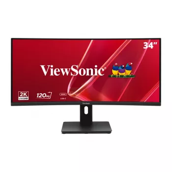 ViewSonic VA3420C-2 34 Zoll Curved UWQHD Office Monitor, 3440x1440, VA, 120Hz, HDR10, USB-C