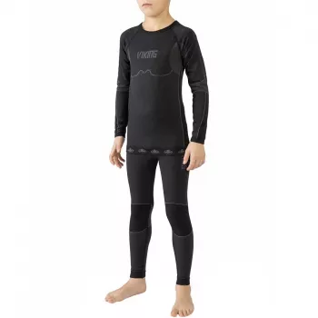 Viking Riko Thermounterwäsche-Set für Kinder Schwarz 116-128 cm