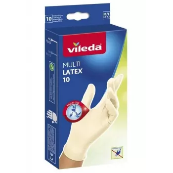Vileda Natural Latex Handschuhe, Größe M/L, 10 Paare