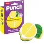 Vileda Punch Flexibler Schwammreiniger, Zitrone, 1 Stück