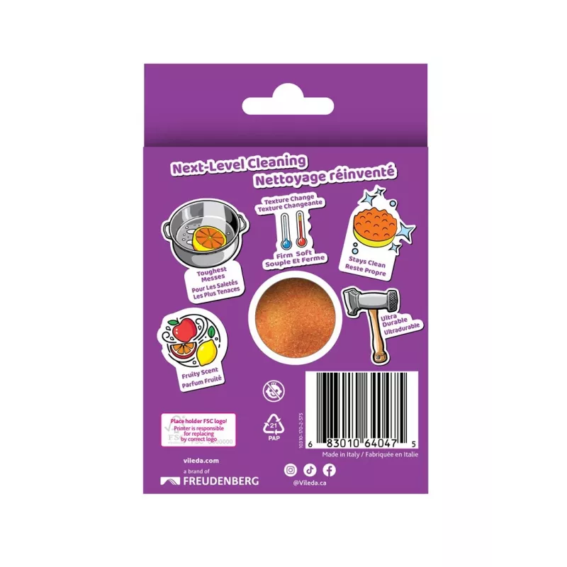 Vileda Punch Strong Orange Scheuerschwamm, 1 Stück