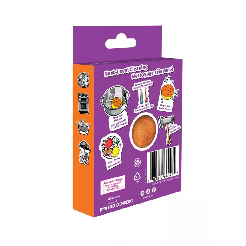 Vileda Punch Strong Orange Scheuerschwamm, 1 Stück
