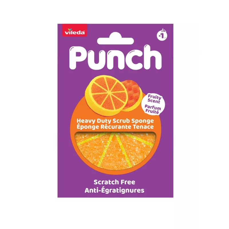 Vileda Punch Strong Orange Scheuerschwamm, 1 Stück