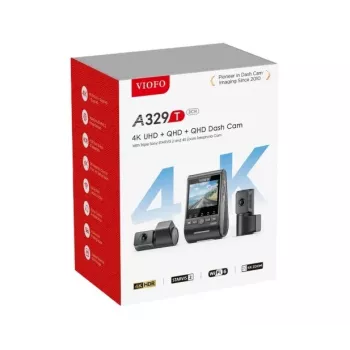 VIOFO A329T 3CH GPS Dash Camera 4K Front, 1080P Interior & Rear, Sony STARVIS Sensors, Built-in Wi-Fi & GPS