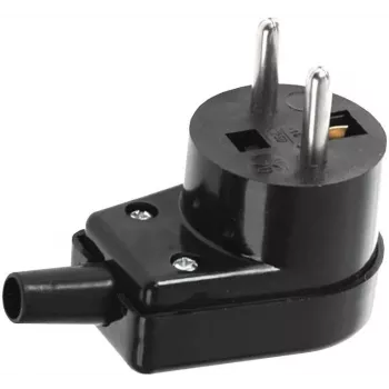 VIPLAST 220-05 Winkelstecker 16A 250V IP20 Schwarz