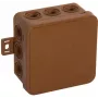 VIPLAST V5 Klik Aufputz-Abzweigdose, leer, 12 Kabeleinführungen, braun, IP54, 75x75x41 mm, 035-02