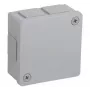 VIPLAST VP-22 Aufputz-Abzweigdose, 6 Kabeleinführungen, leer, grau, IP55, 86x86x40 mm