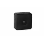VIPLAST VP-31 Aufputz-Leergehäuse, 12 Durchstoßöffnungen, IP55, Schwarz, 85x85x37 mm