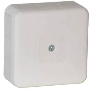 VIPLAST VP-31 Aufputz-Abzweigdose, leer, 12 Kabeleinführungen, IP55, Weiß, 85x85x37 mm