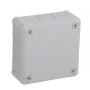 VIPLAST VP-41 Aufputz-Leergehäuse, 12 Kabeleinführungen, Grau, IP55, 98x98x42mm