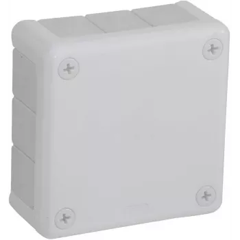 VIPLAST VP-41 Aufputz-Abzweigdose, leer, 12 Kabeleinführungen, weiß, IP55, 98x98x42 mm