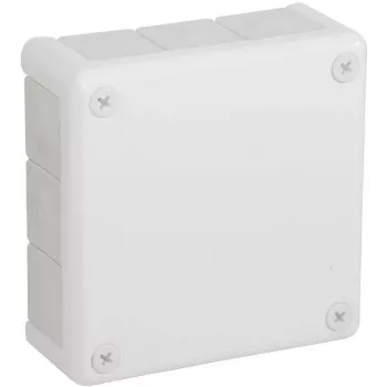 VIPLAST VP-51 Aufputz-Leerdose, 12 Kabeleinführungen, Weiß, IP55, 118x118x46 mm