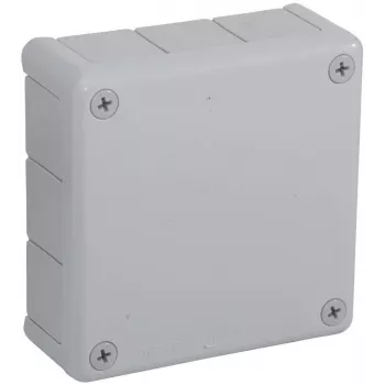 VIPLAST VP-51 Aufputz-Abzweigdose, 12 Einführungen, Grau, IP55, 118x118x46 mm
