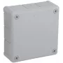VIPLAST VP-51 Aufputz-Abzweigdose, 12 Einführungen, Grau, IP55, 118x118x46 mm