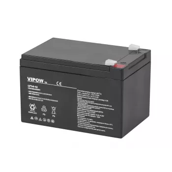 VIPOW 12V 14Ah Gel-Batterie – versiegelte Blei-Säure, Deep Cycle, wartungsfrei
