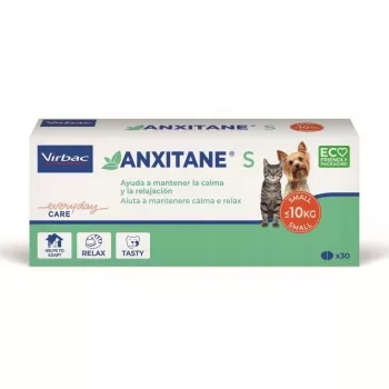 Virbac Anxitane 30 Kautabletten für Hunde und Katzen – L-Theanin-Beruhigungsergänzung