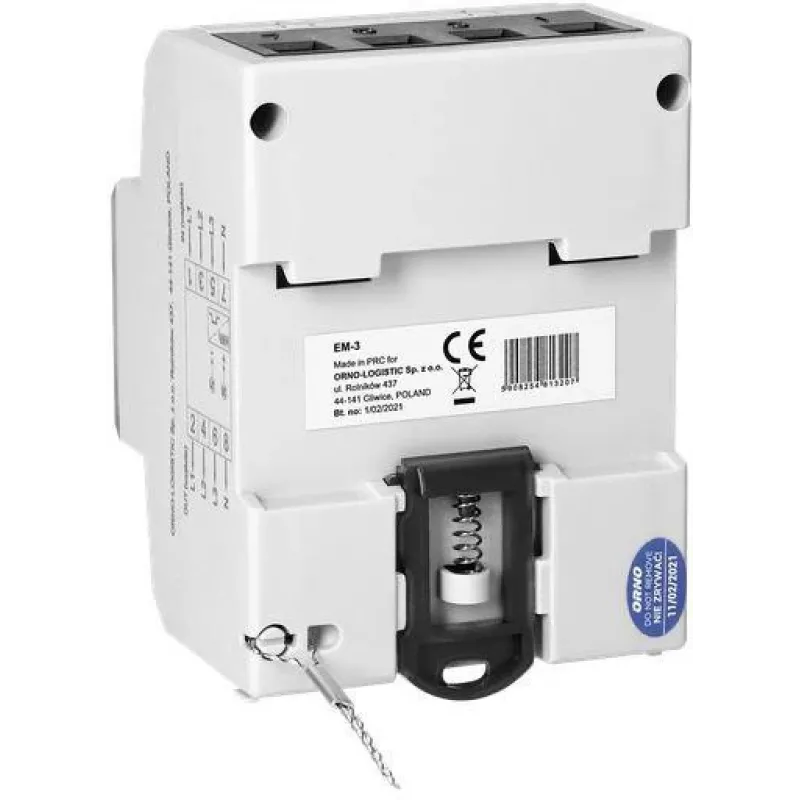 Virone EM-3 3-Phasen-Energiezähler, 80A, 3 Module, DIN-Schiene TH-35mm