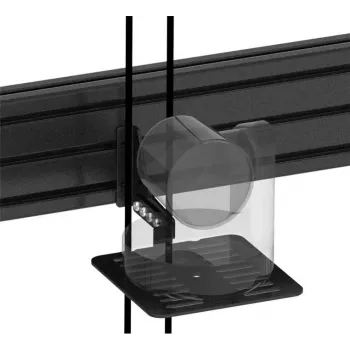 Vision VFM-MNU/P3X75 Robustes Wand- und Schienenmontage-Kit für 3 LCD-Displays 65-75 Zoll Hochformat Stahl Aluminium Schwarz