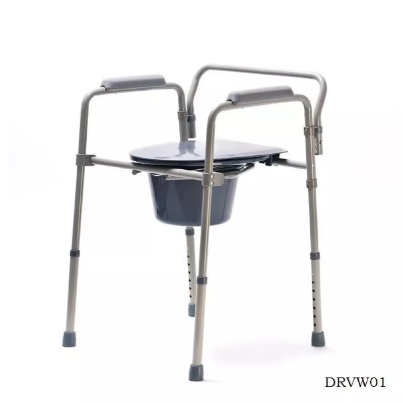 VITEA CARE MDH DRVW02 Faltbarer Toilettenstuhl mit Höhenverstellung