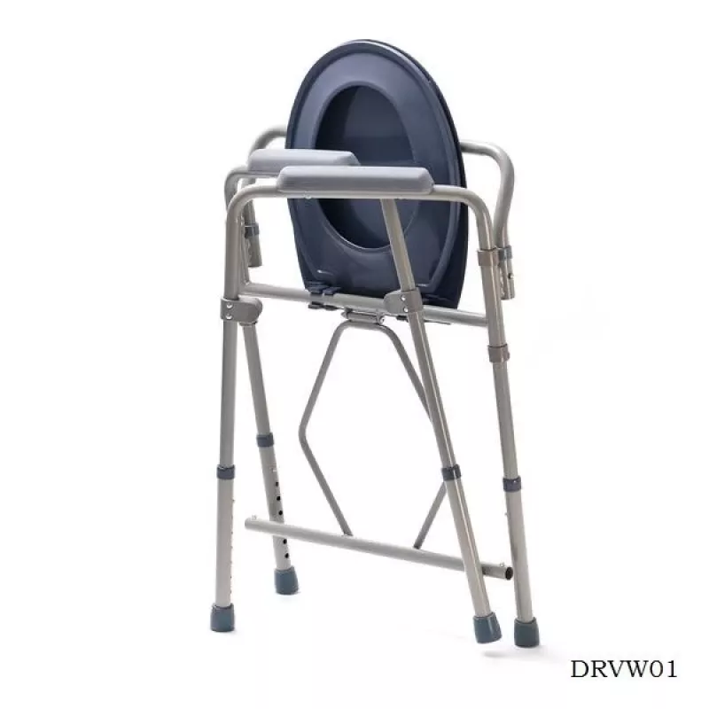 VITEA CARE MDH DRVW02 Faltbarer Toilettenstuhl mit Höhenverstellung