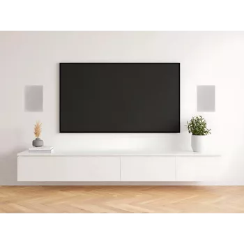 Vivolink In-Wall Lautsprecher Paar 60W 2-Wege 6,5 inch Woofer Seidenkalotten-Hochtöner Weiß (VLSPIW60W)