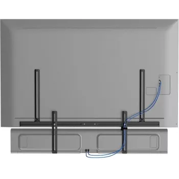 Vivolink TV-Mounted Flexible Universal Shelf VLMSBSHELF – Steel Shelf for Soundbars & Media Devices, 6 kg Load, Tool-Free Clamp, Black