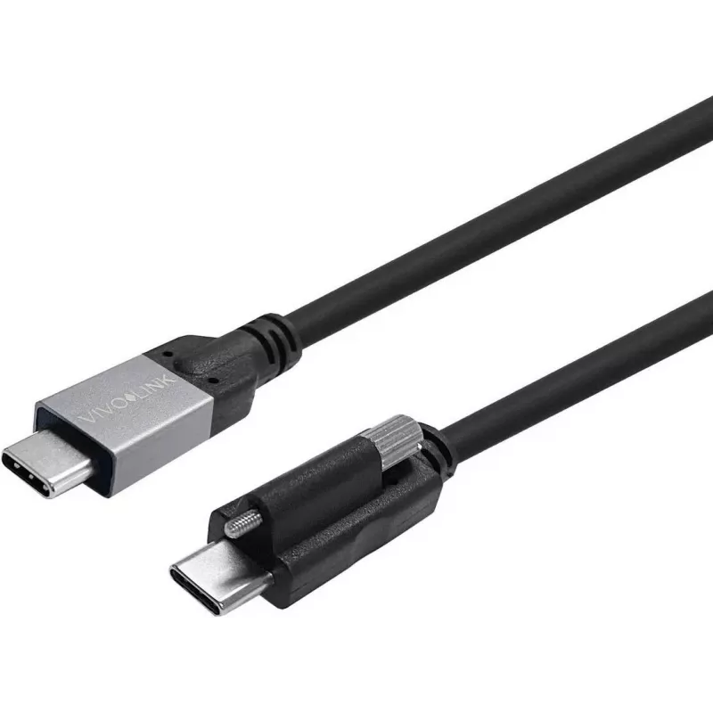 Vivolink USB-C Screw auf USB-C Kabel 8m, Enterprise-getestet, 10Gbps, PD 100W, 4K60 (PROUSBCMMS8)