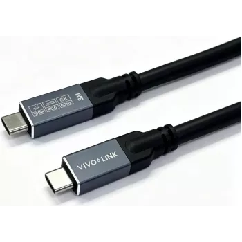 Vivolink USB4 USB-C auf USB-C Kabel 1m 40Gbps 100W 8K Enterprise-getestet (PROUSB4MM1)