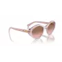 Vogue VO5576SB29421 Damen-Sonnenbrille - Cat Eye, Transparent Pink, Dunkelgraue Gläser