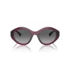 VOGUE VO5576SB2989T Damen Katzenaugen-Sonnenbrille - Transparenter rosa Rahmen, dunkelgraue Gläser, 52 mm