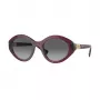 VOGUE VO5576SB2989T Damen Katzenaugen-Sonnenbrille - Transparenter rosa Rahmen, dunkelgraue Gläser, 52 mm