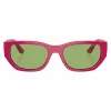 VOGUE Damen Butterfly-Sonnenbrille VO5586S31602 - Transparenter rosa Rahmen, dunkelgraue Gläser, 53 mm Glasbreite