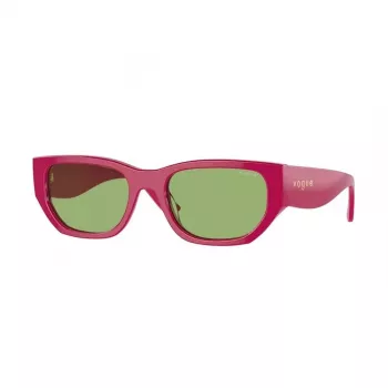 VOGUE Damen Butterfly-Sonnenbrille VO5586S31602 - Transparenter rosa Rahmen, dunkelgraue Gläser, 53 mm Glasbreite