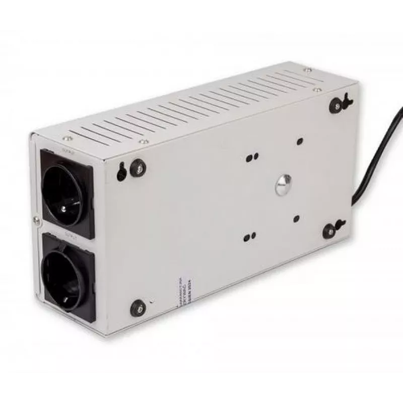 Volt Polska 5AVRZS1000 AVR 1000VA Slim Automatischer Spannungsregler - 600W, 2 Steckdosen, LCD
