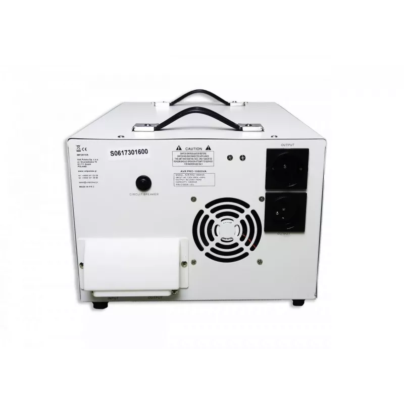 VOLT POLSKA AVR PRO 10000 Spannungsstabilisator – 10000VA/8000W Automatischer Spannungsregler mit LCD