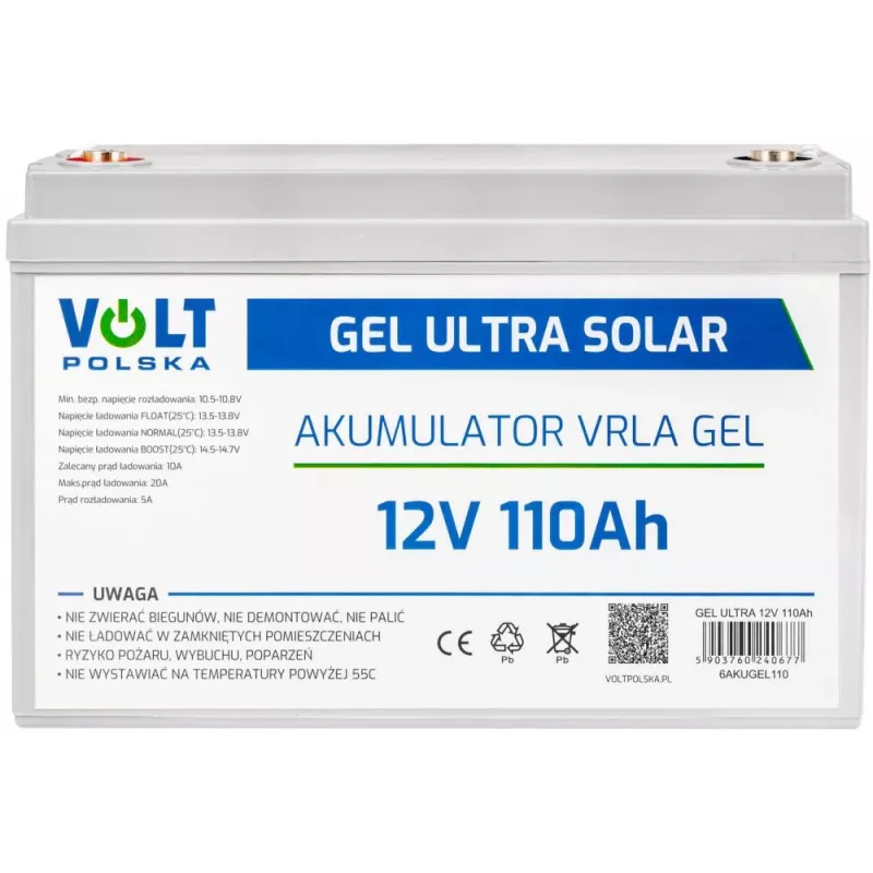 VOLT POLSKA GEL VPRO Solarbatterie 12V 110Ah